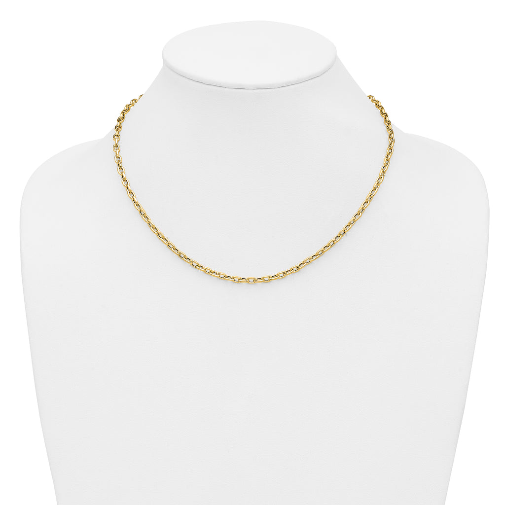 14K Polished Fancy Link Necklace