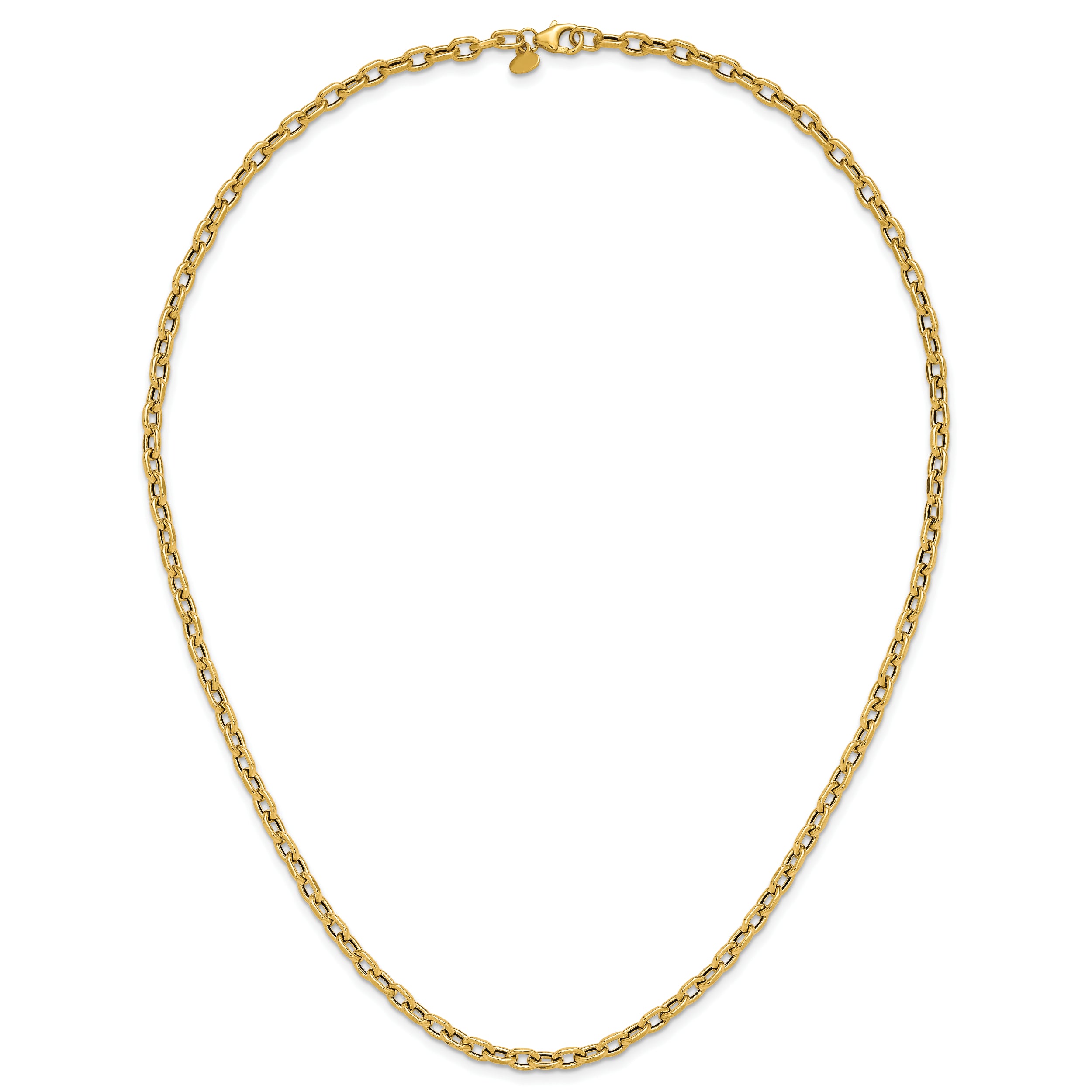 14K Polished Fancy Link Necklace