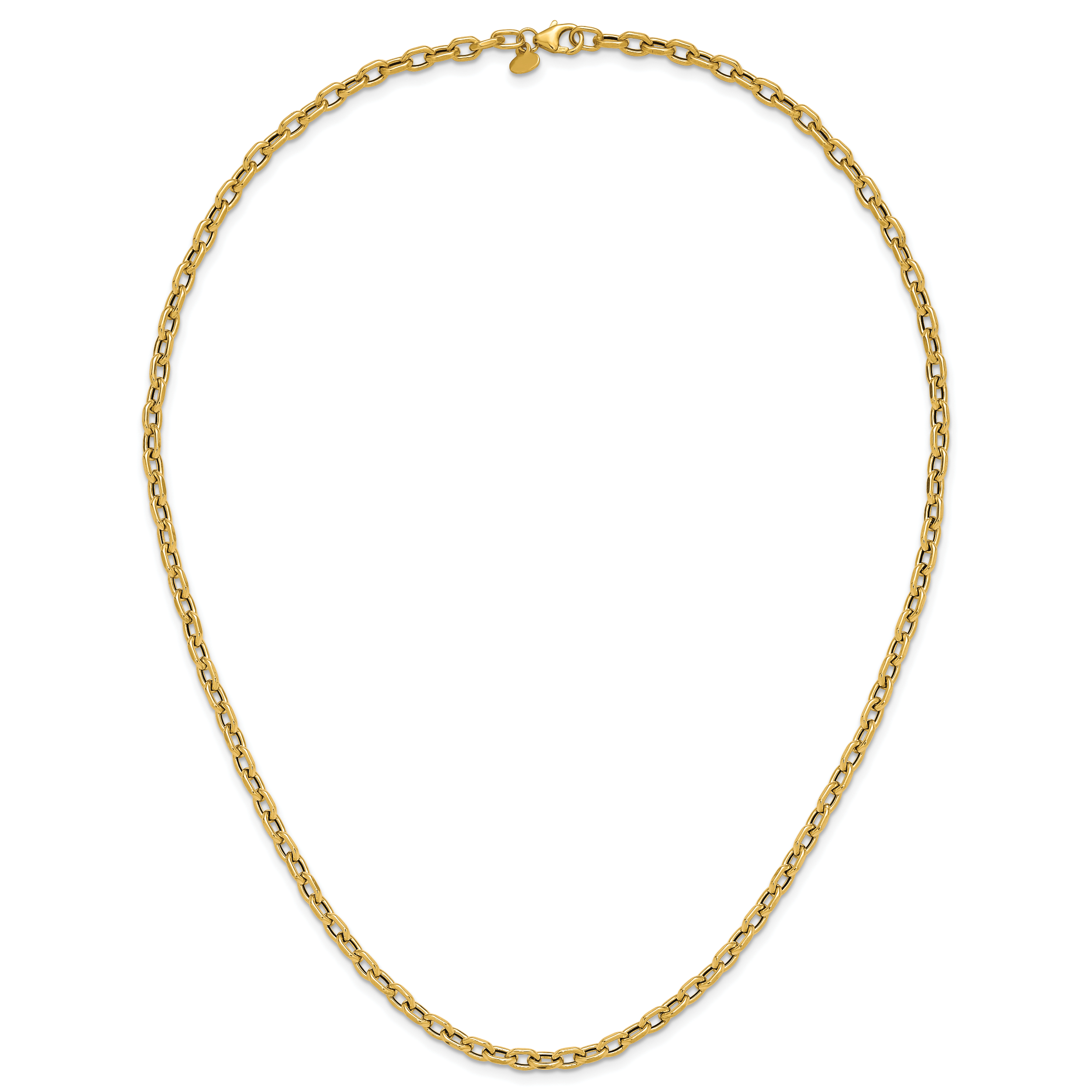 14K Polished Fancy Link Necklace
