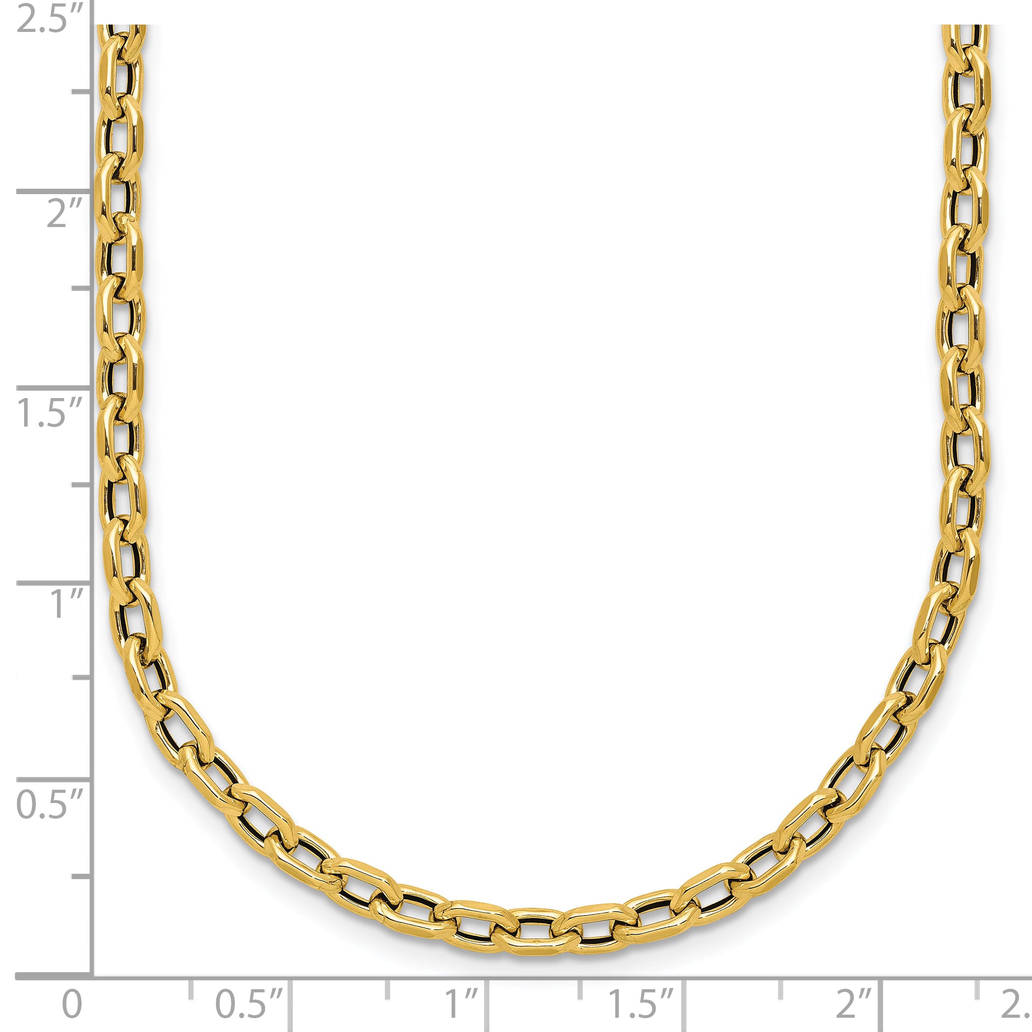 14K Polished Fancy Link Necklace