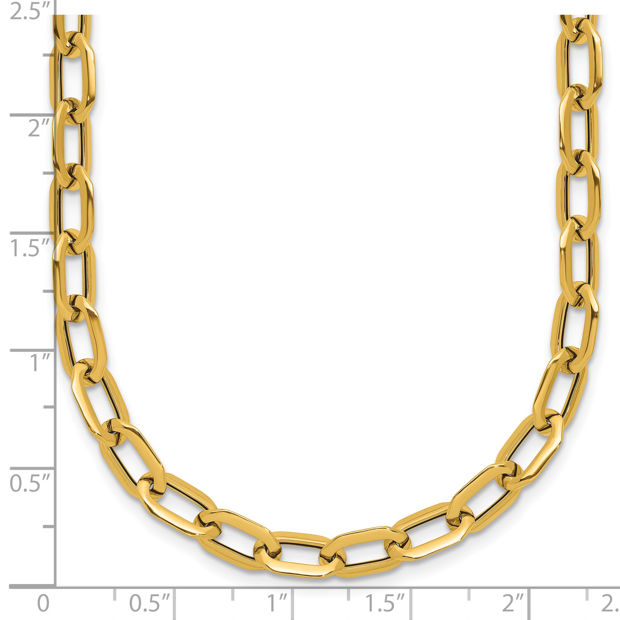 14K Polished Fancy Link Necklace