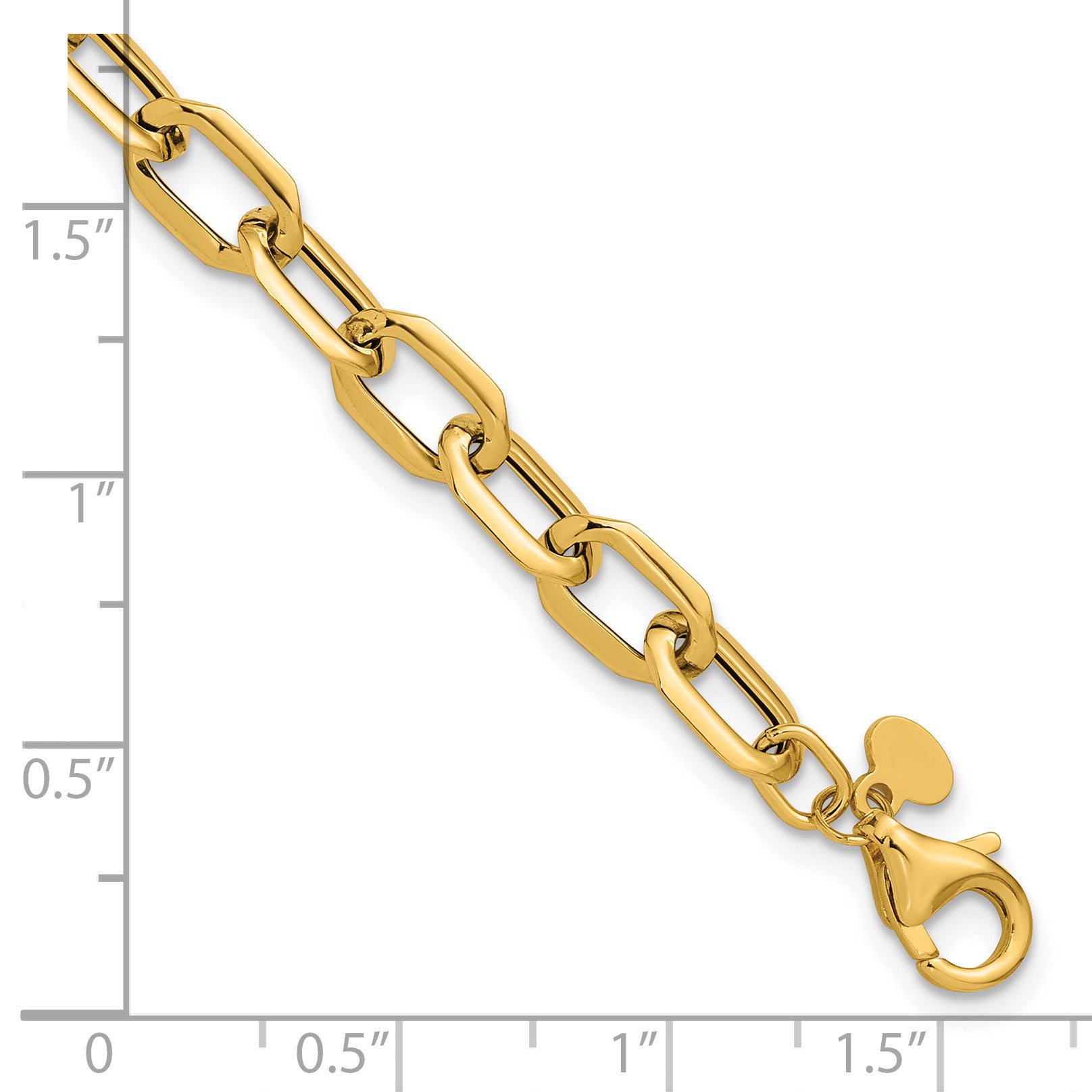 14K Polished Fancy Link Bracelet