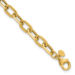 14K Polished Fancy Link Bracelet