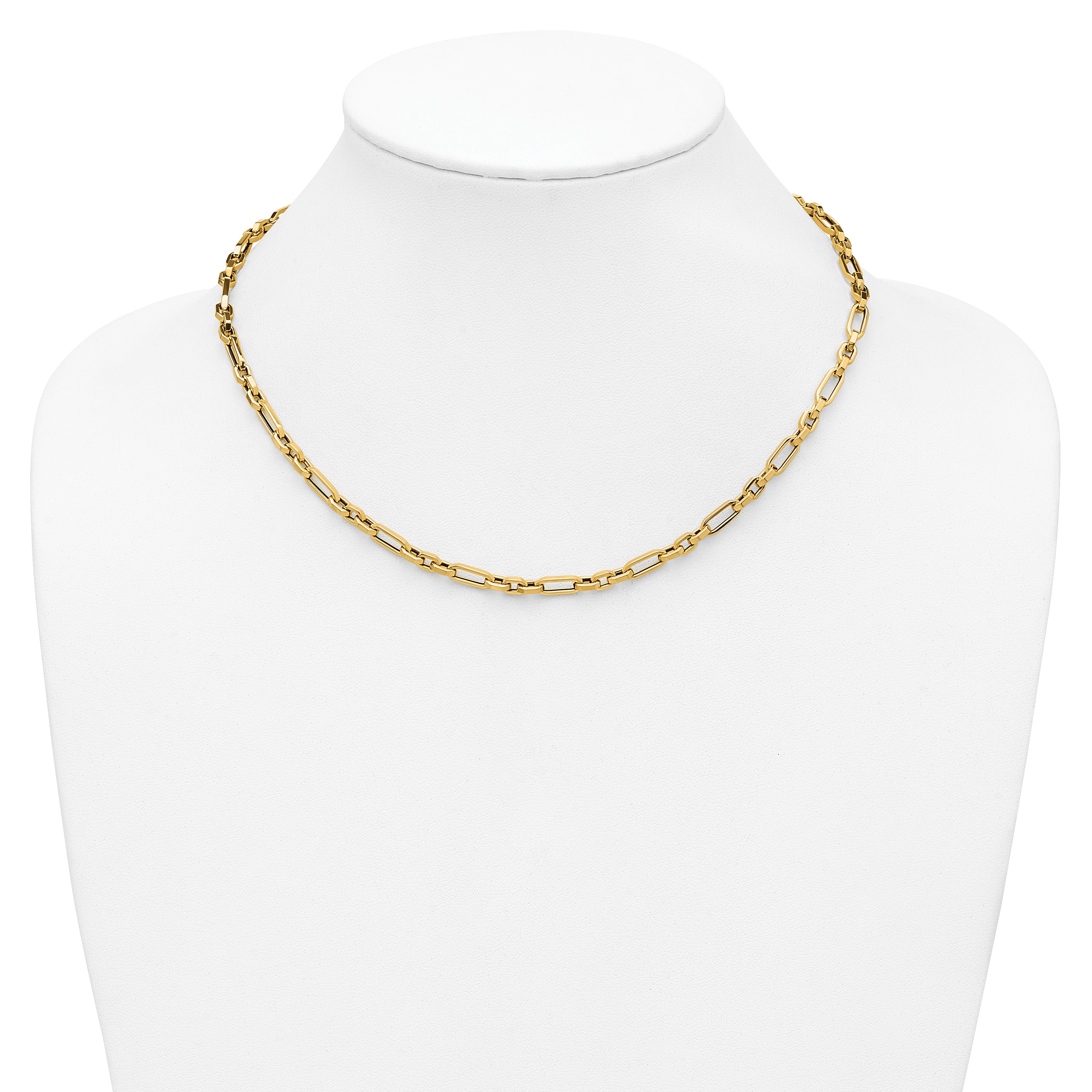 14K Polished Fancy Link Necklace
