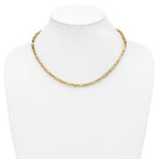 14K Polished Fancy Link Necklace