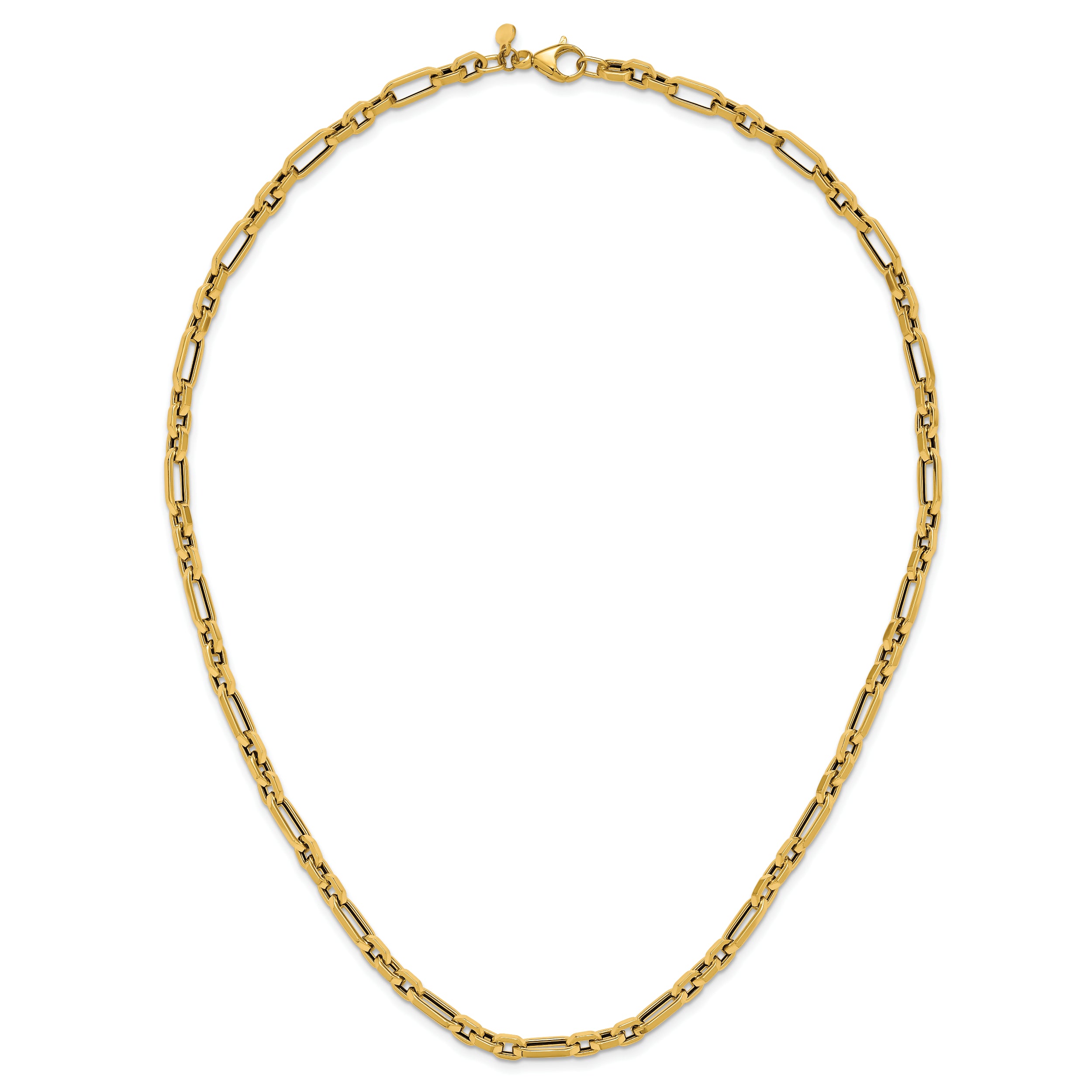 14K Polished Fancy Link Necklace