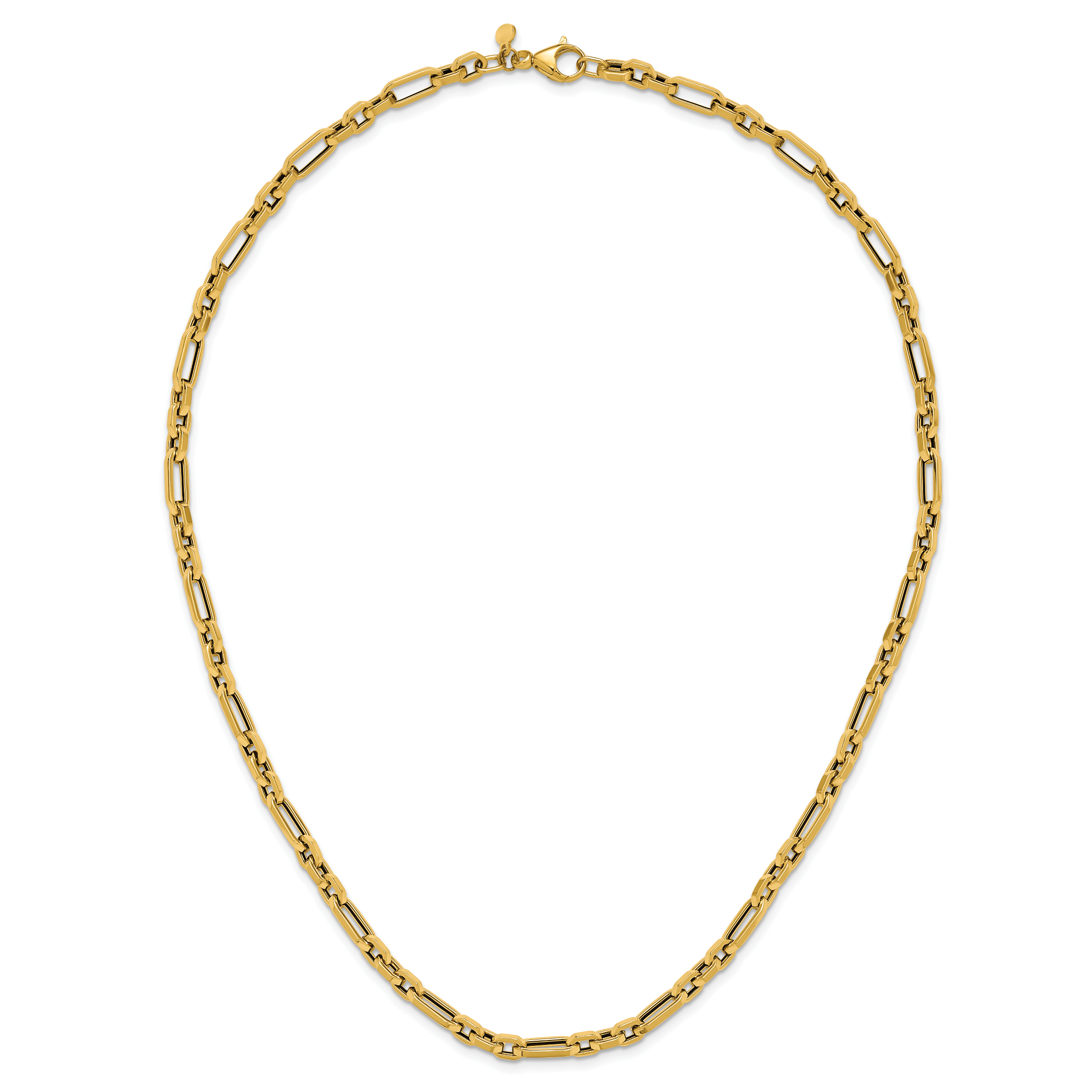 14K Polished Fancy Link Necklace