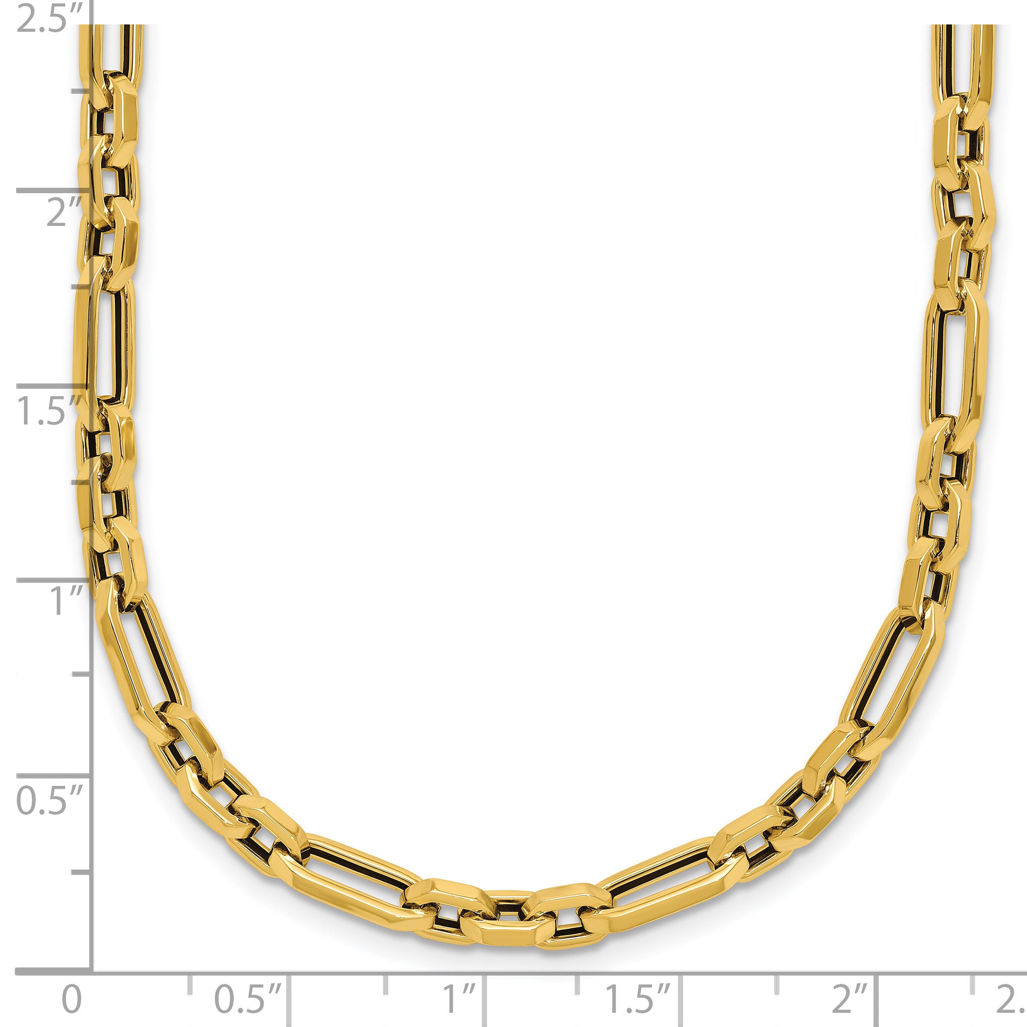 14K Polished Fancy Link Necklace