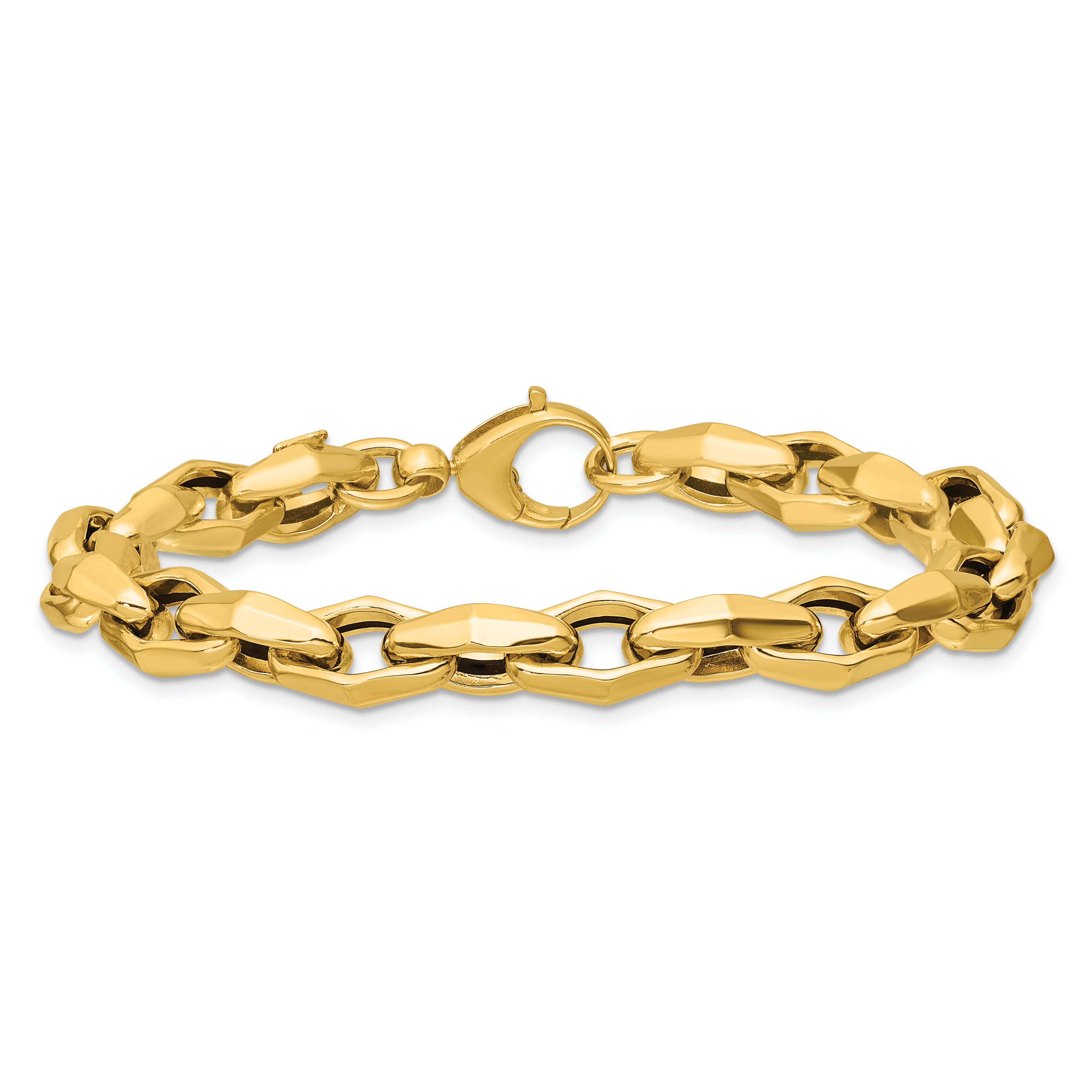 14K Polished Fancy Link Bracelet