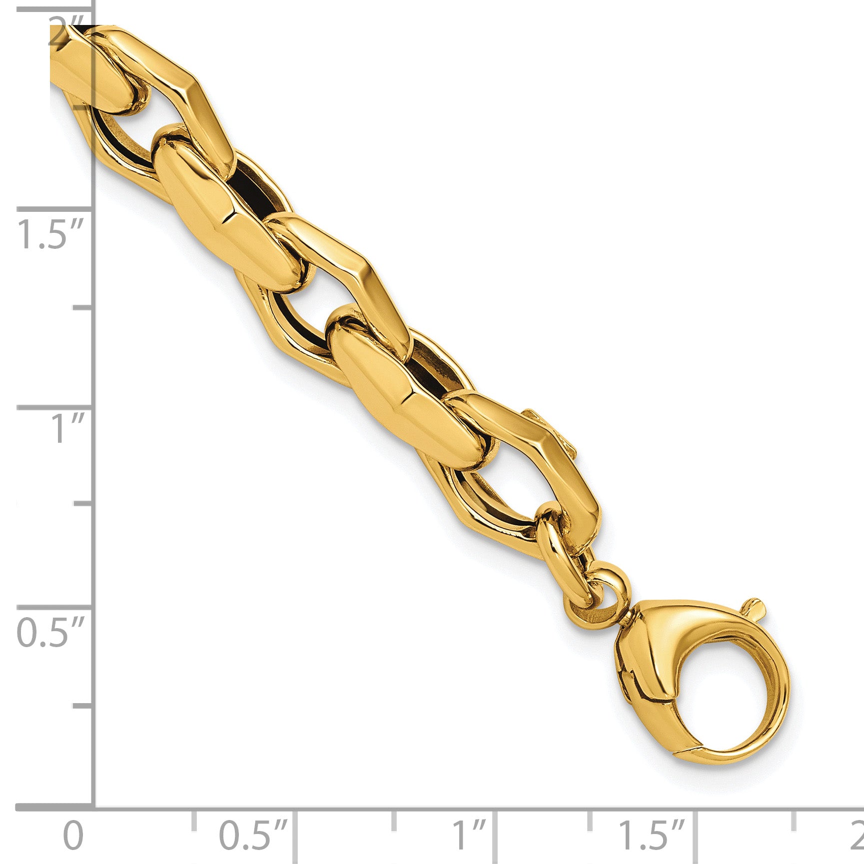 14K Polished Fancy Link Bracelet