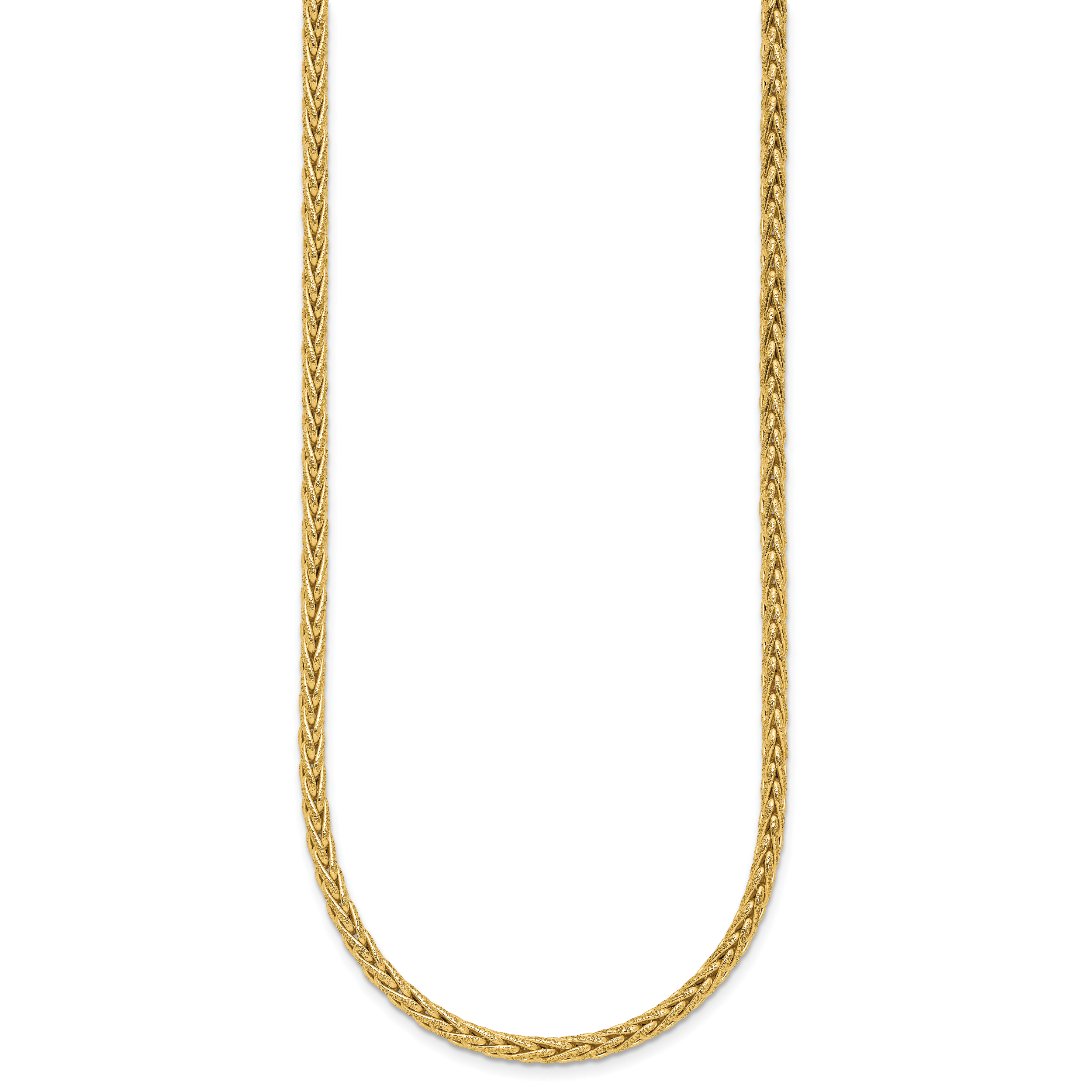 14K Polished and Textured Fancy Link Necklace Secondary image