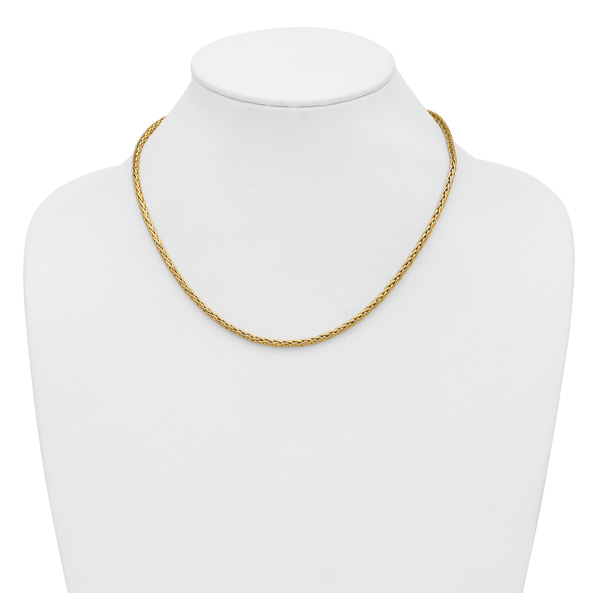 14K Polished and Textured Fancy Link Necklace