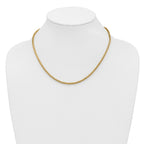 14K Polished and Textured Fancy Link Necklace