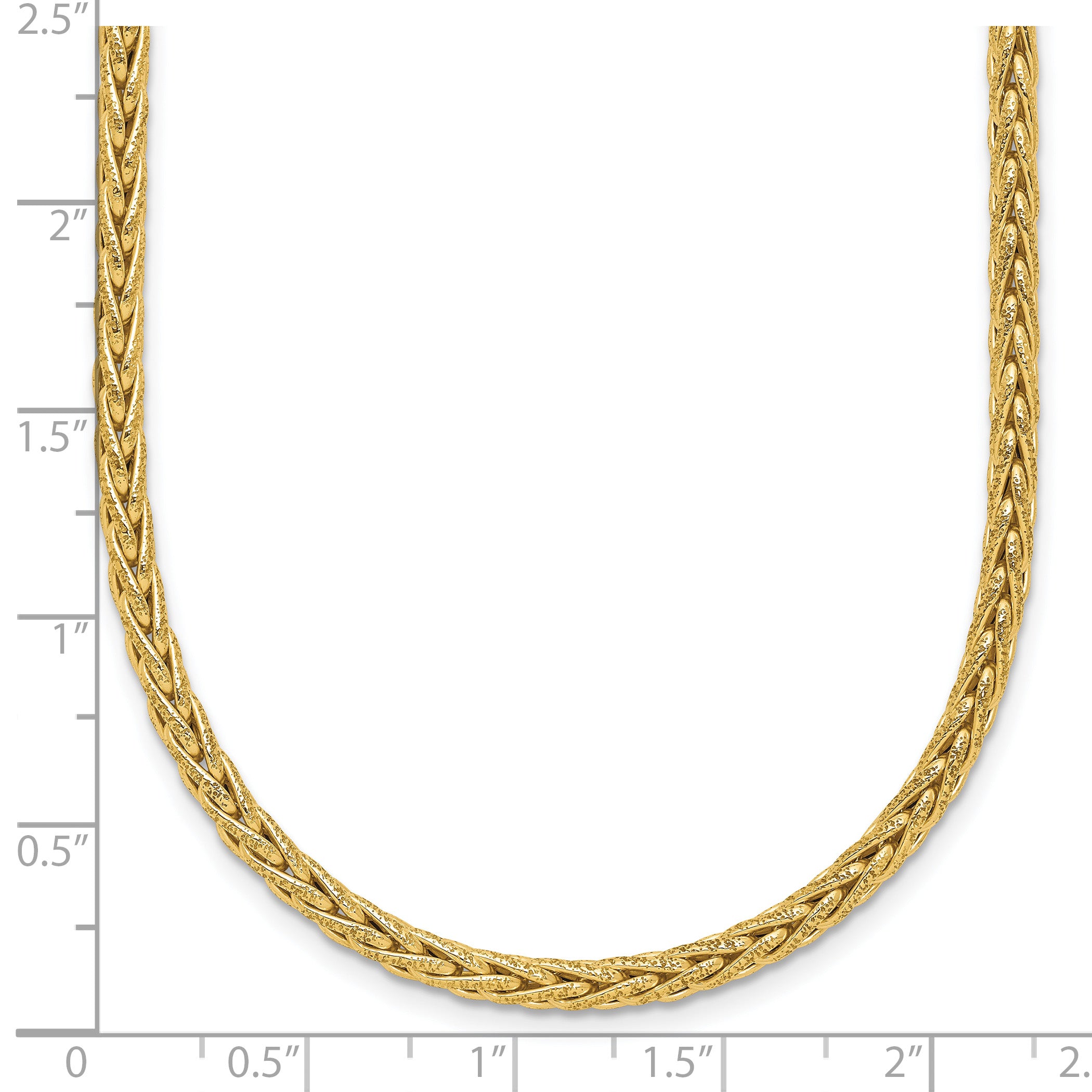 14K Polished and Textured Fancy Link Necklace