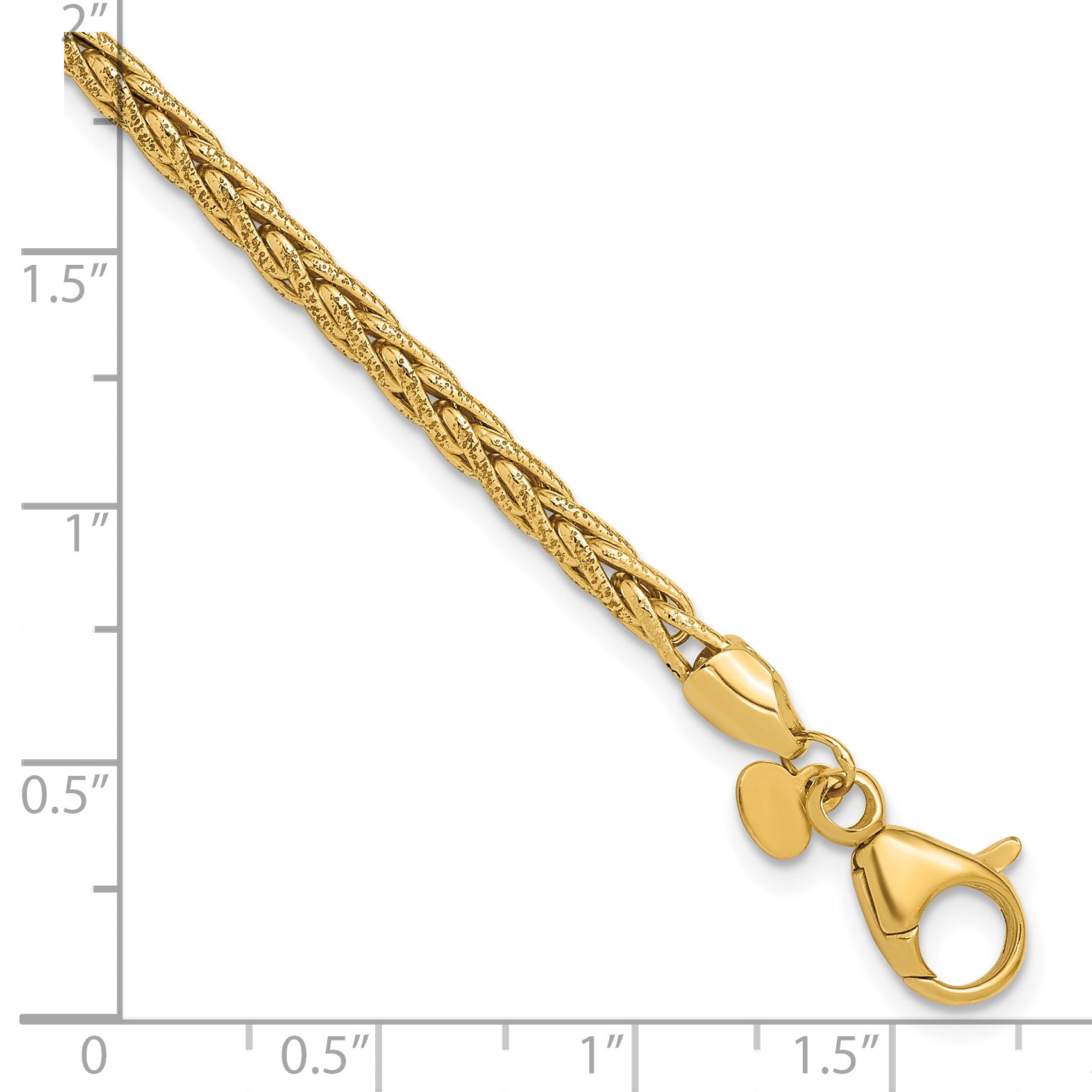 14K Polished and Textured Fancy Link Bracelet