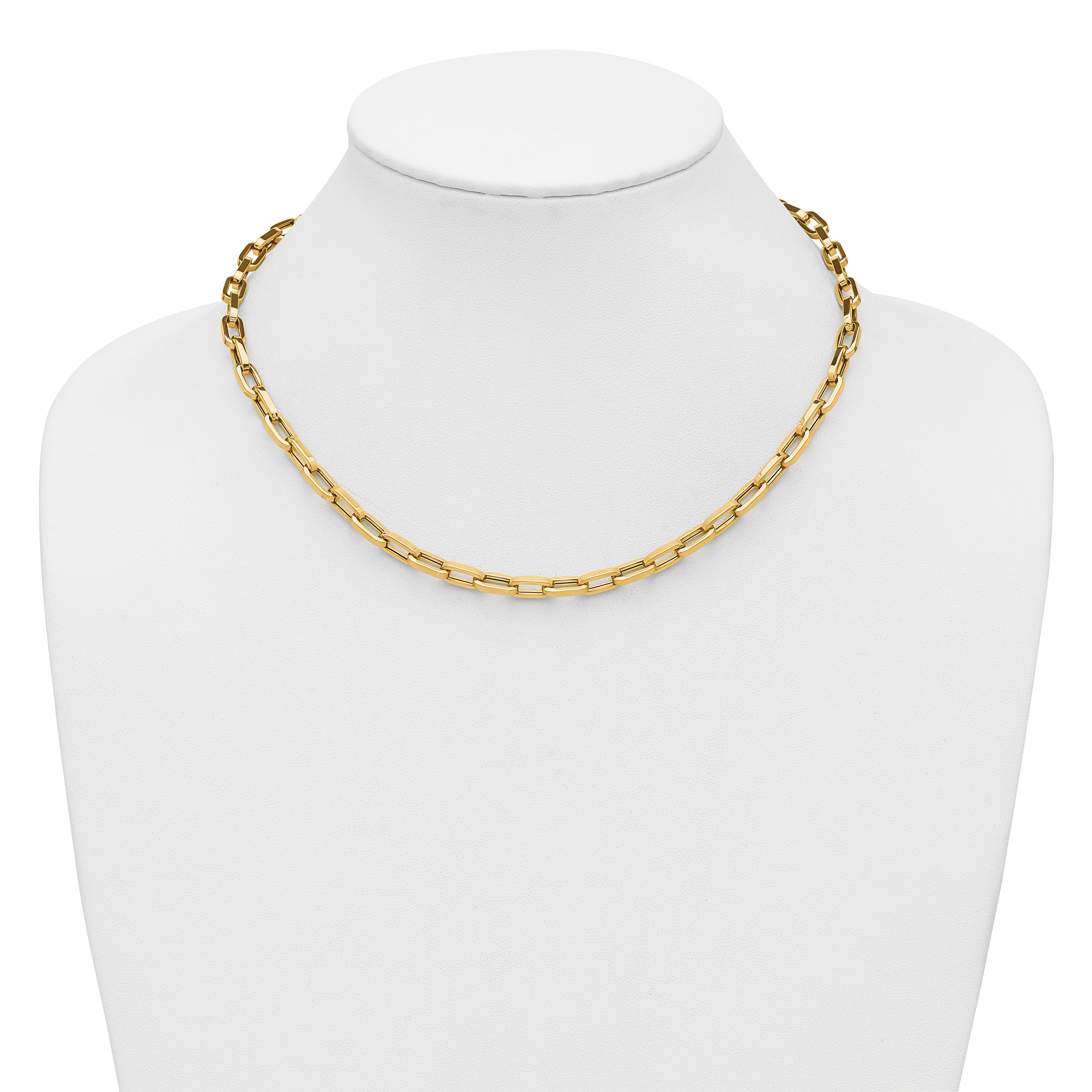 14K Polished Fancy Line Necklace