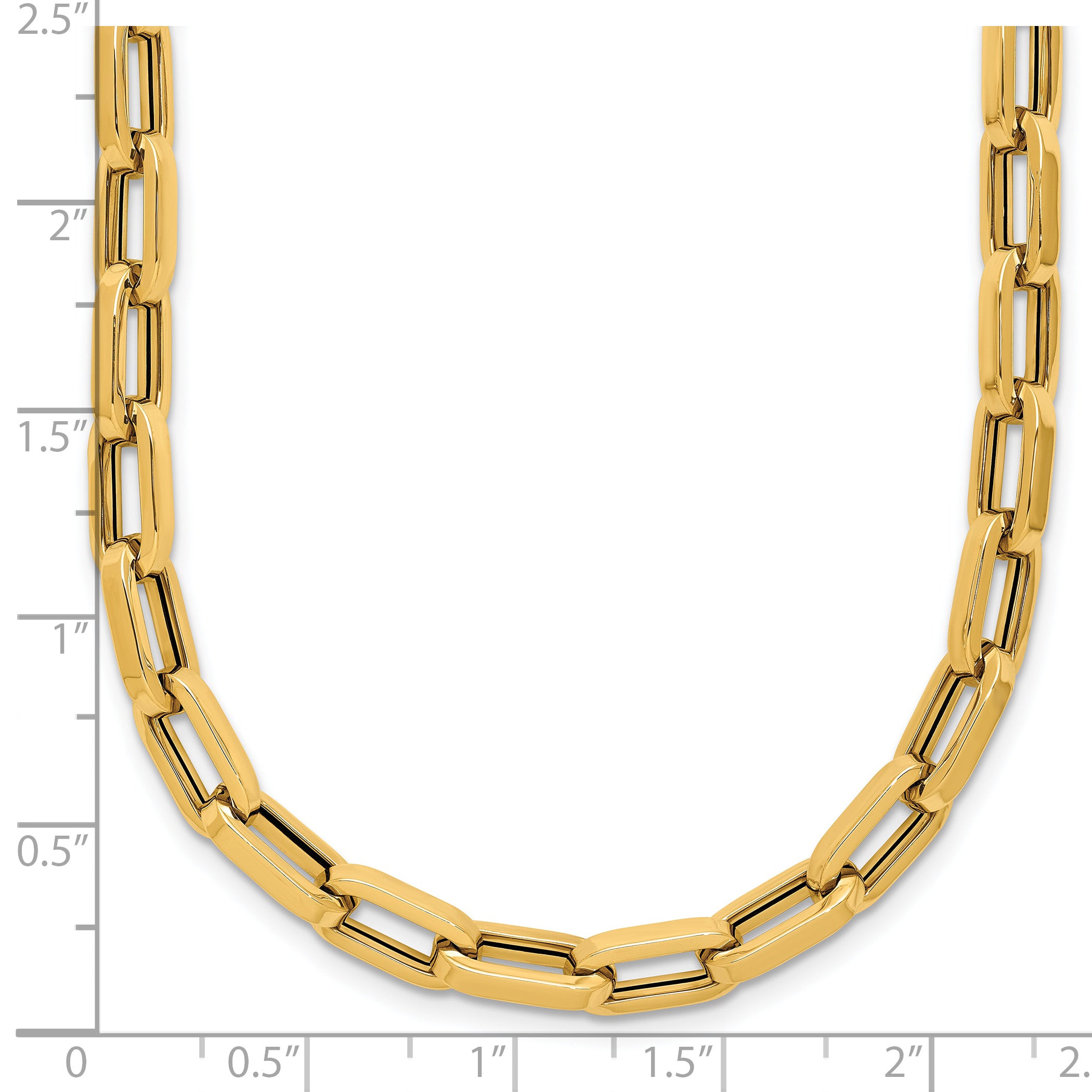 14K Polished Fancy Line Necklace