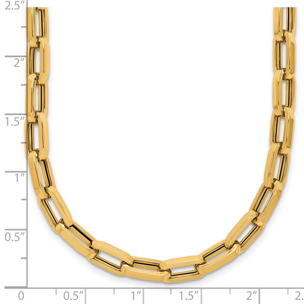 14K Polished Fancy Line Necklace