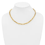 14K Polished Paperclip Link Necklace