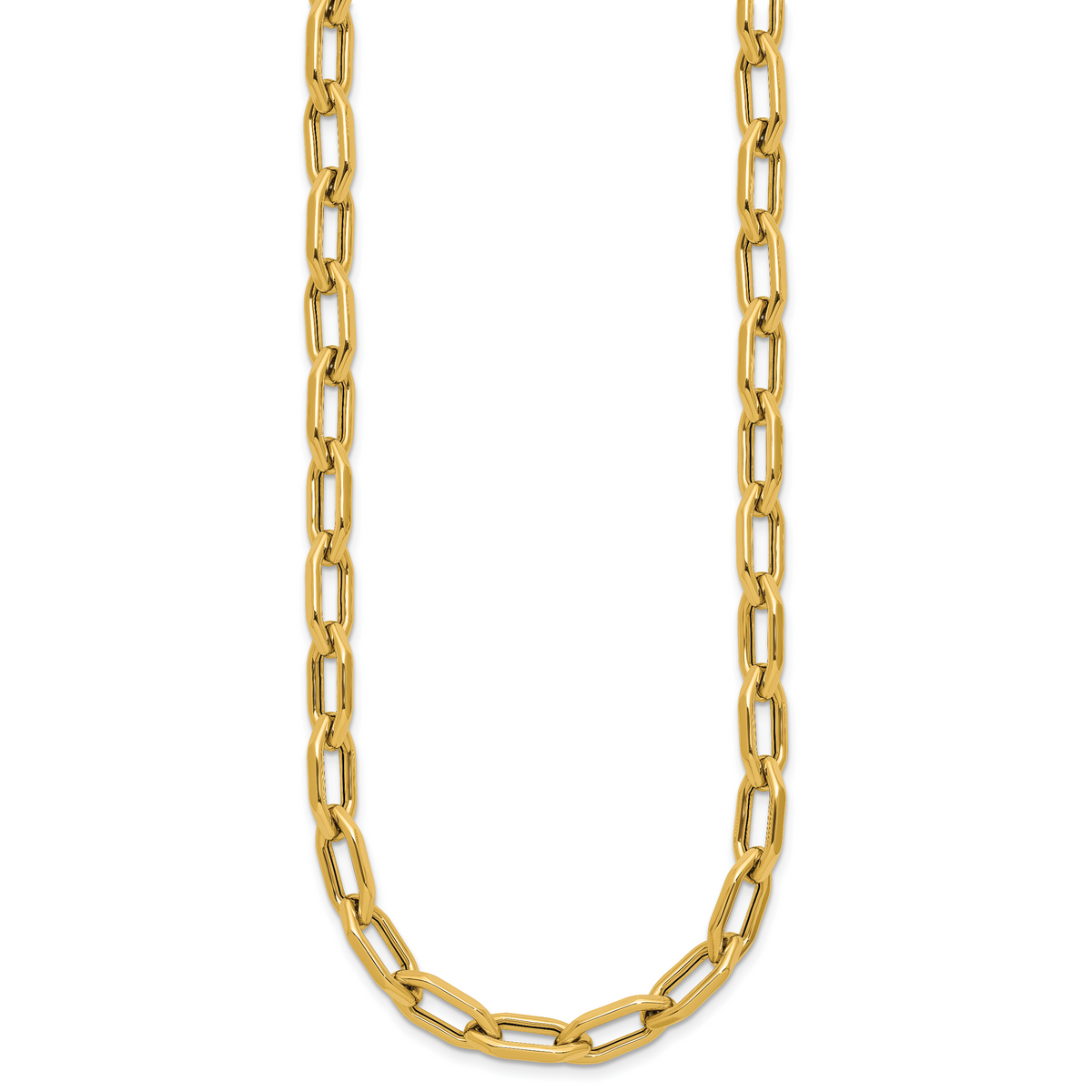 14K Polished Fancy Link with .5in ext. Necklace