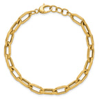 14K Polished Fancy Link with .5in ext. Bracelet