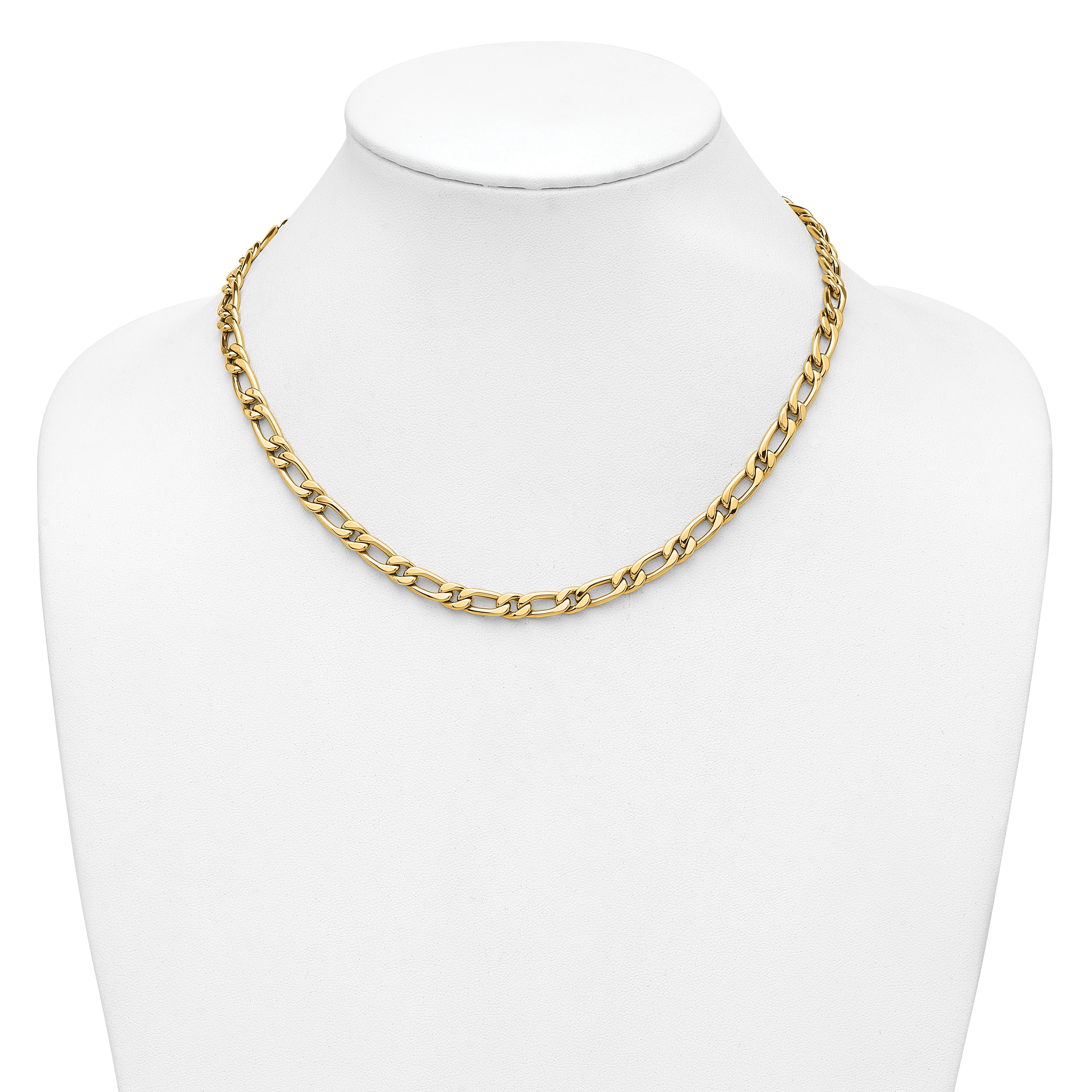 14K Polished Fancy Link Necklace
