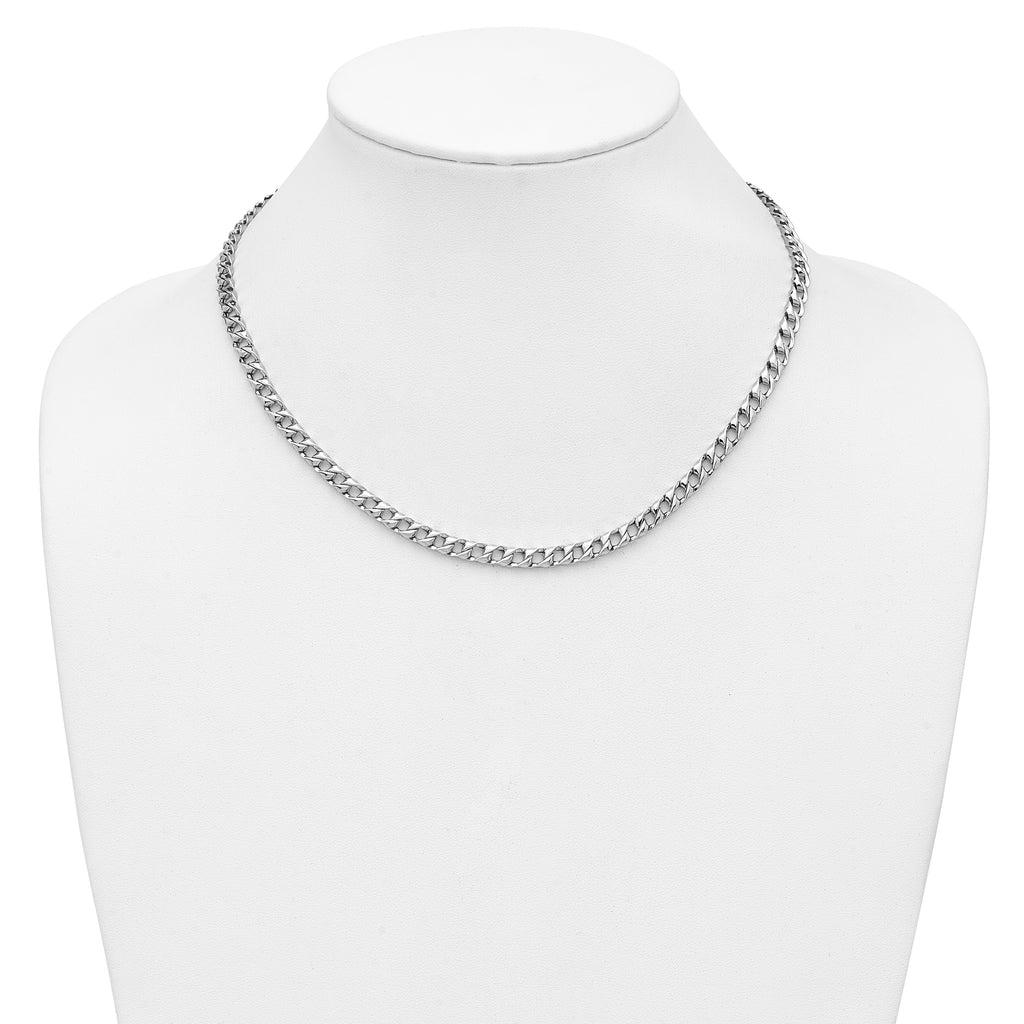 14K White Gold Polished Fancy  Link Necklace
