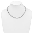 14K White Gold Polished Fancy  Link Necklace