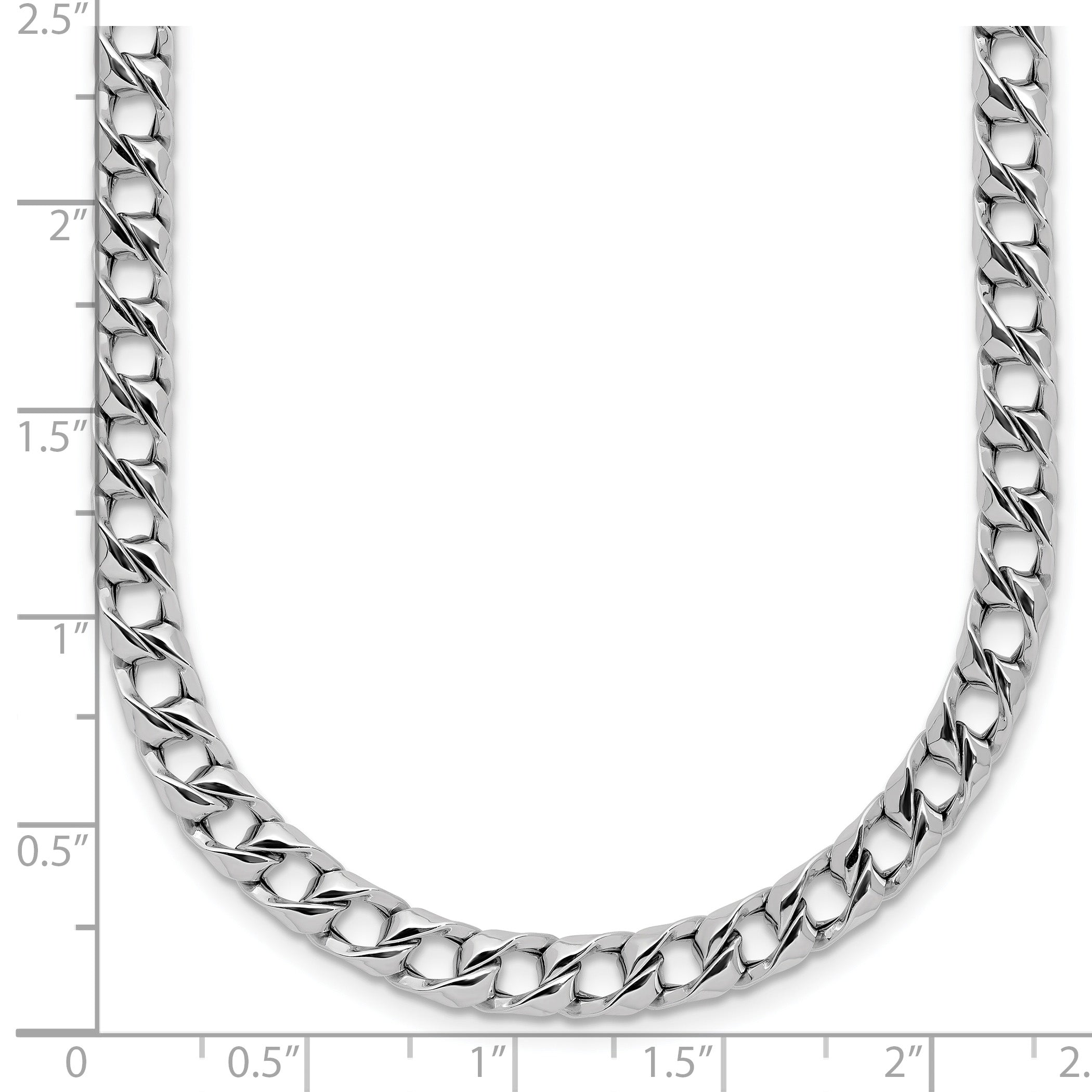 14K White Gold Polished Fancy  Link Necklace