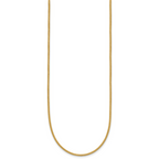 14K 1.2mm Round Satin Omega Wire Necklace
