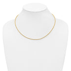 14K 1.2mm Round Satin Omega Wire Necklace