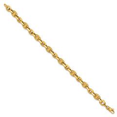 14K Polished Fancy Link Bracelet