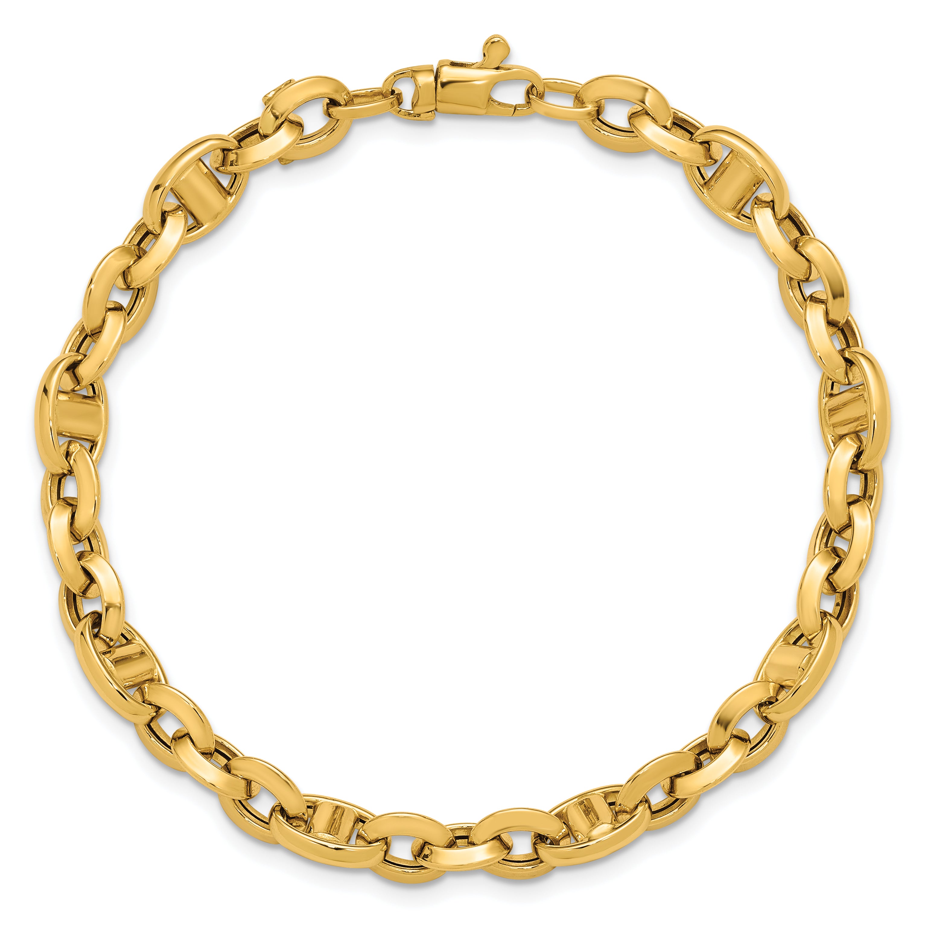 14K Polished Fancy Link Bracelet