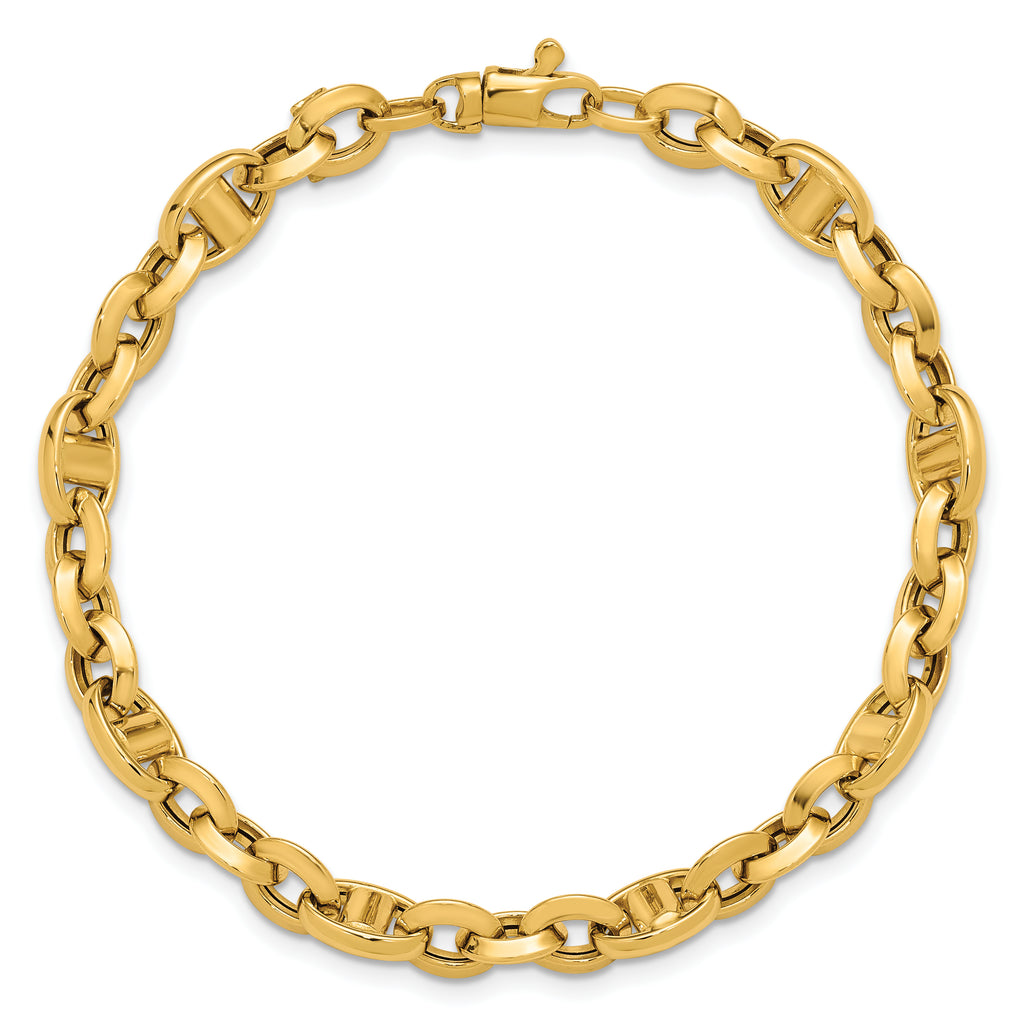 14K Polished Fancy Link Bracelet