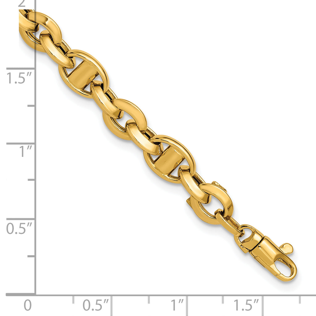 14K Polished Fancy Link Bracelet