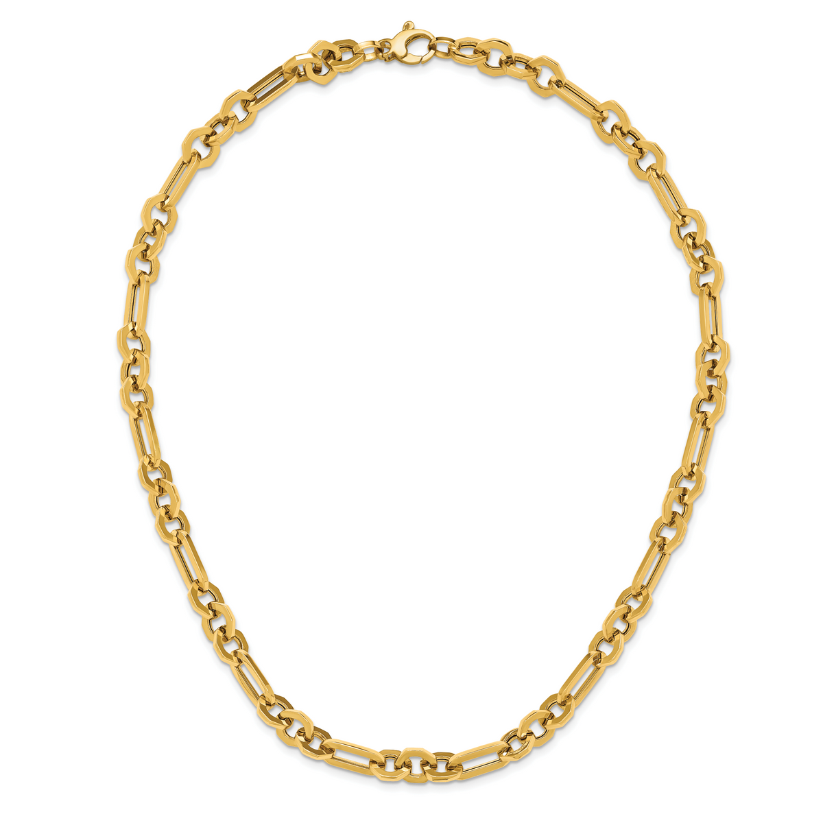 14K Polished Fancy Link Necklace
