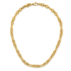 14K Polished Fancy Link Necklace
