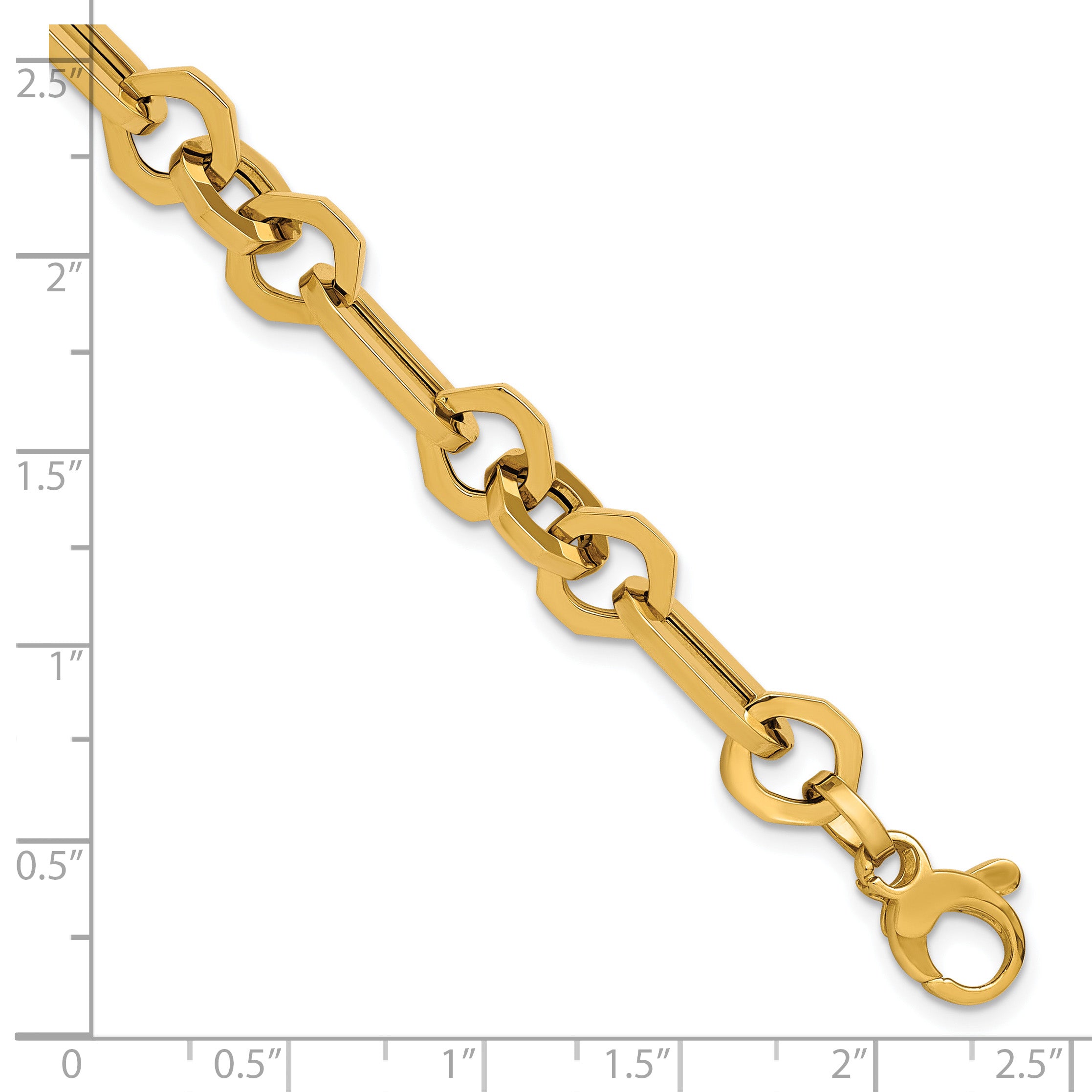 14K Polished Fancy Link Bracelet