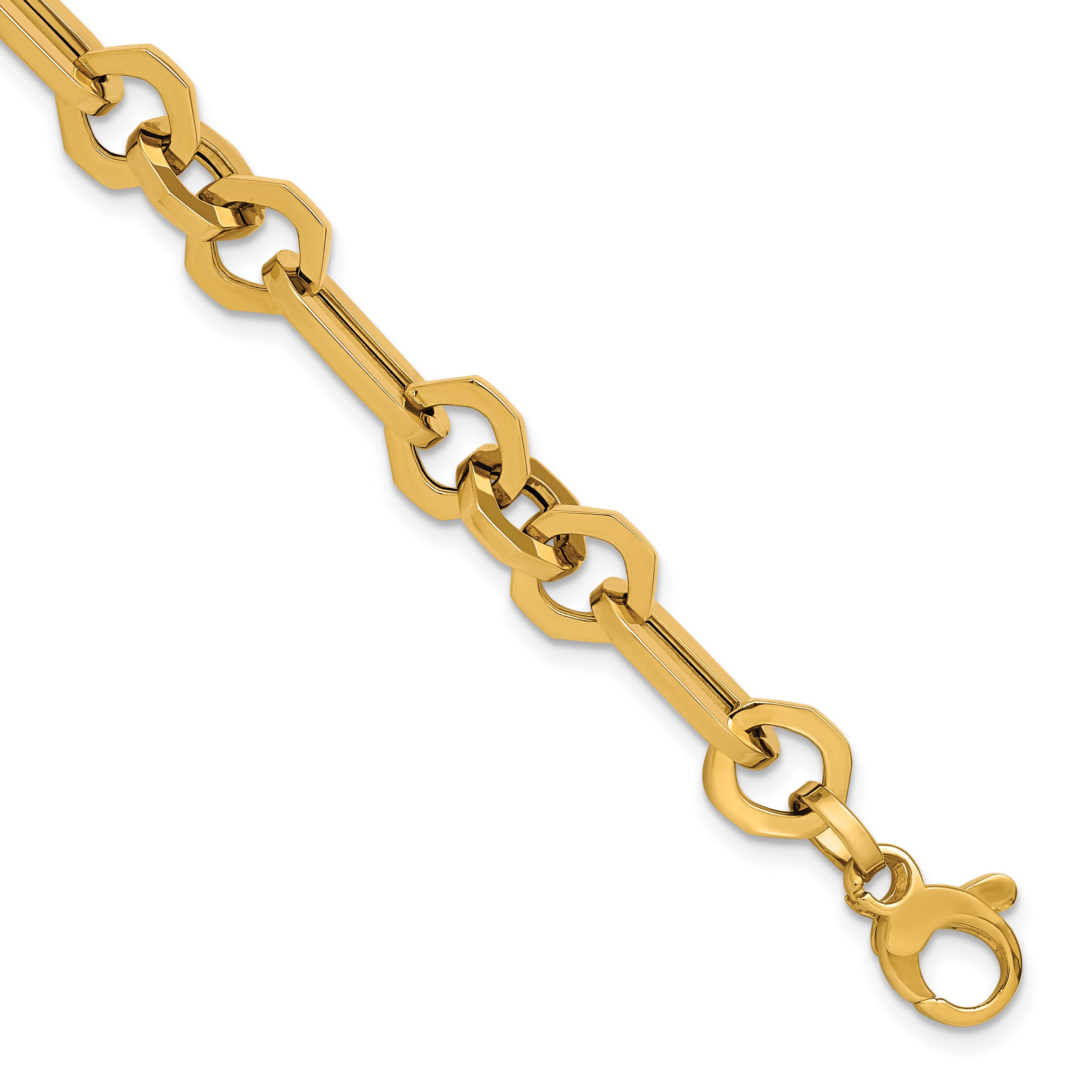 14K Polished Fancy Link Bracelet Main image