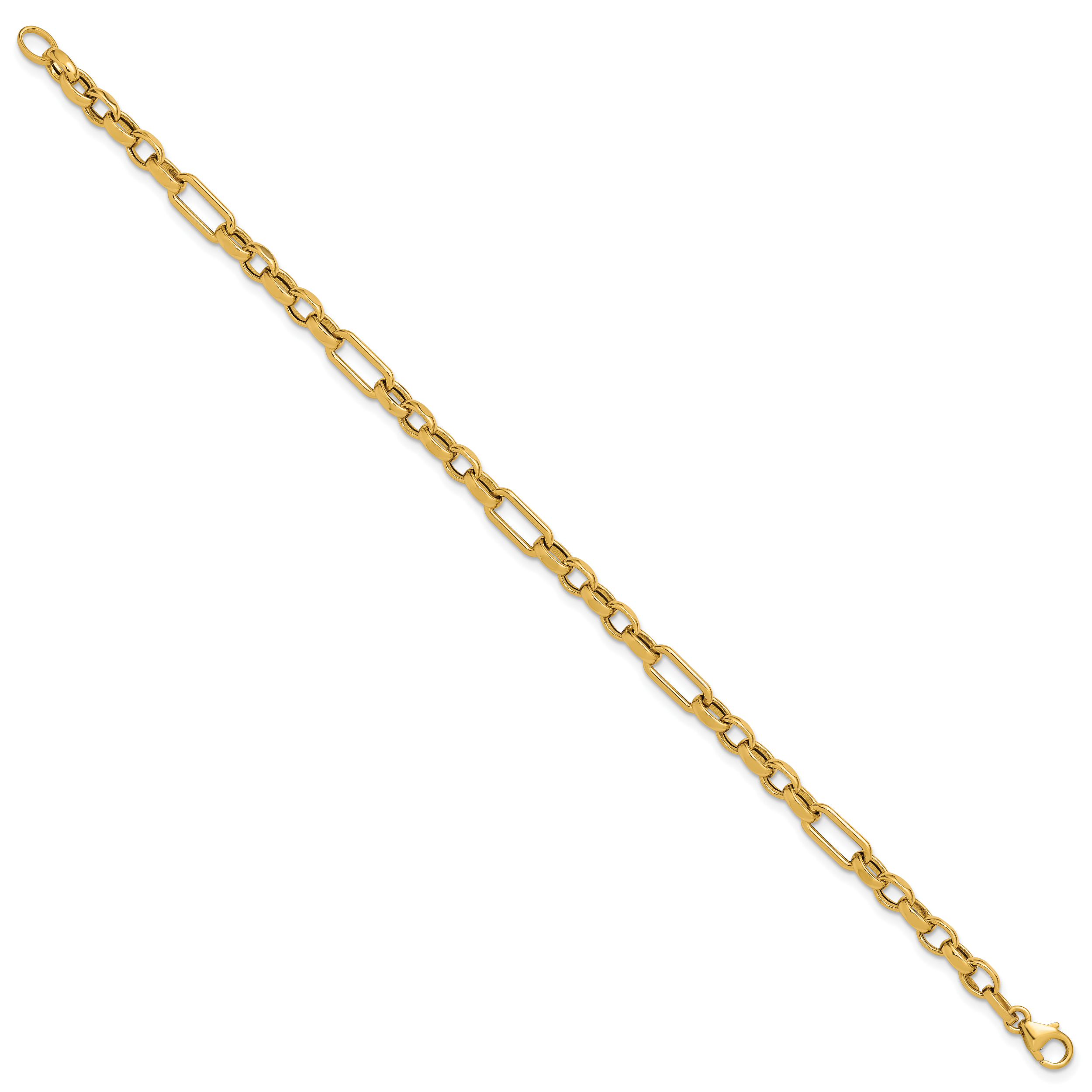 14K Polished Fancy Link Bracelet