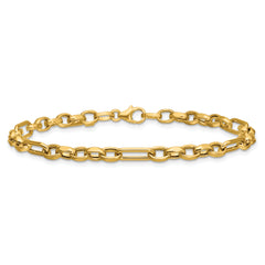 14K Polished Fancy Link Bracelet