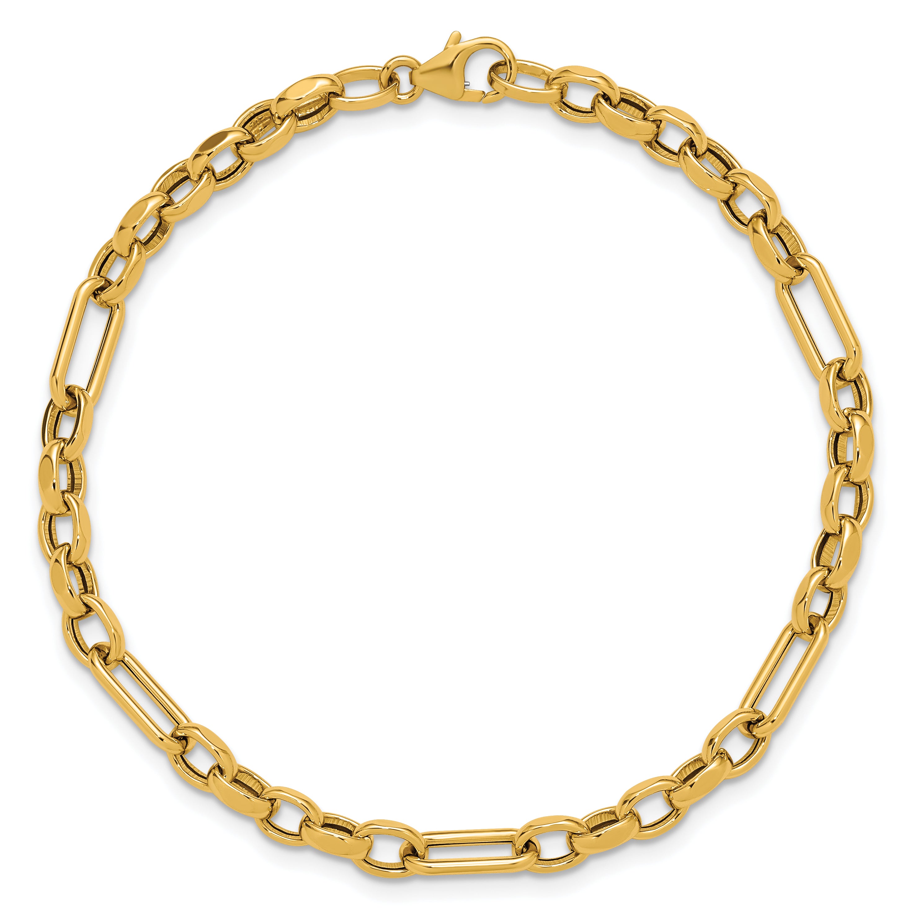 14K Polished Fancy Link Bracelet