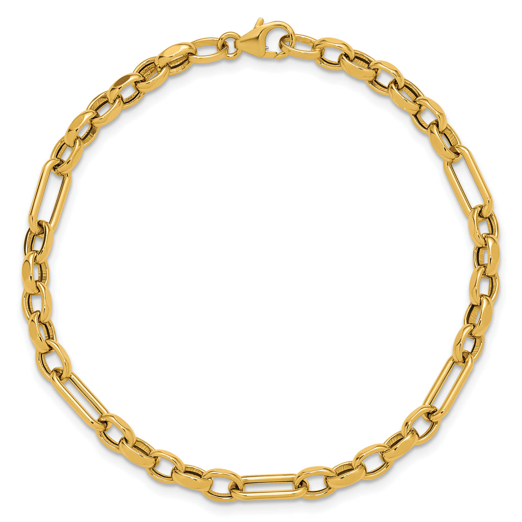 14K Polished Fancy Link Bracelet