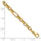14K Polished Fancy Link Bracelet