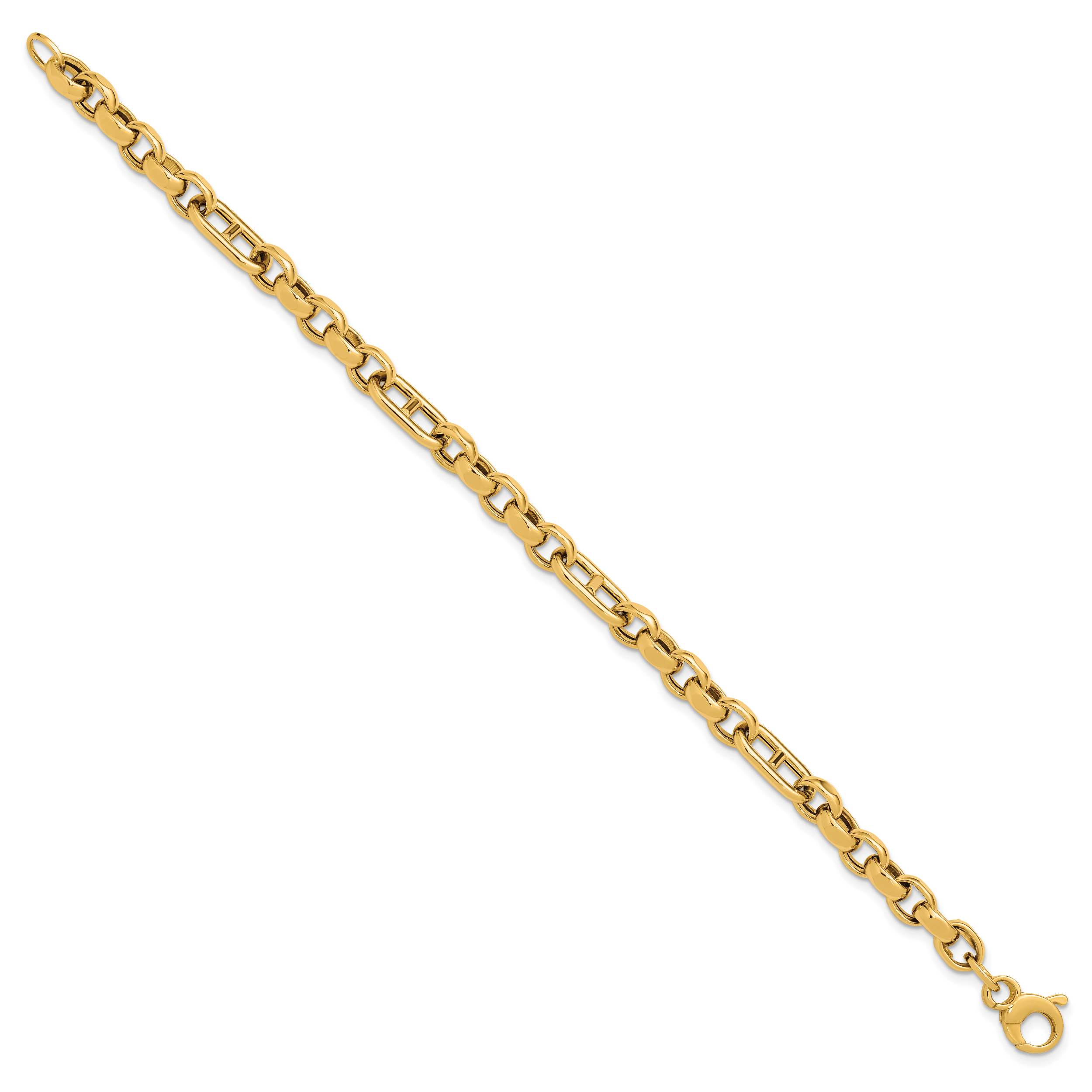 14K Polished Fancy Link Bracelet
