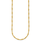 14K Polished and Diamond-cut Beaded Fancy Necklace