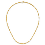 14K Polished and Diamond-cut Beaded Fancy Necklace