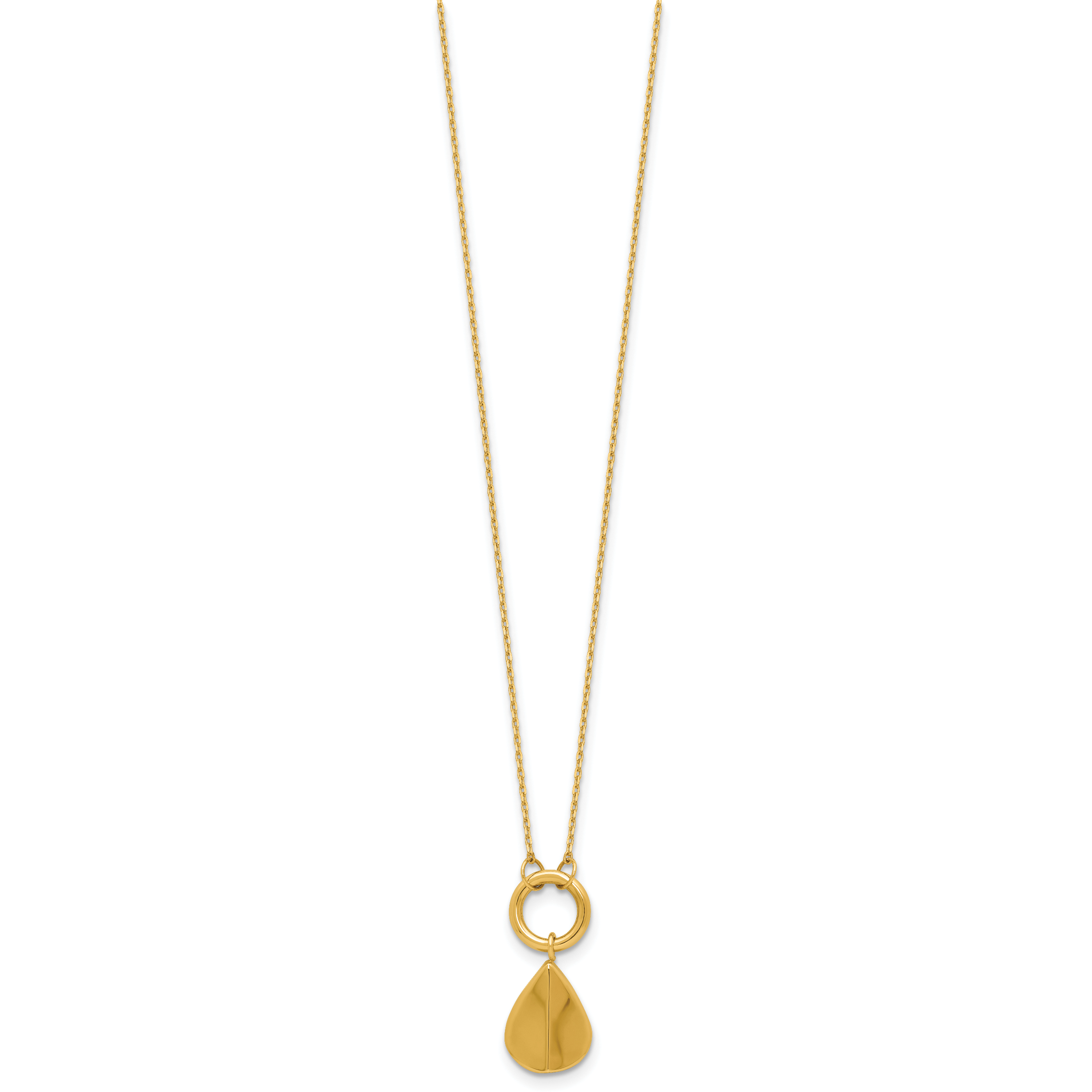 14K Polished Geometric Pendant Necklace Secondary image