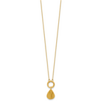 14K Polished Geometric Pendant Necklace