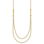 14k Polished Double Layer Fancy Necklace